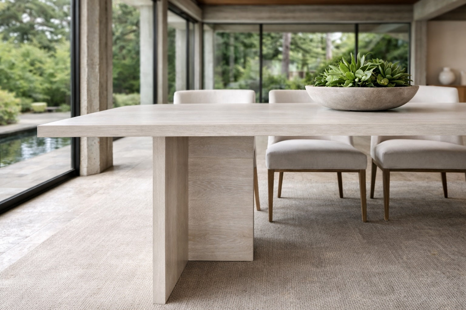 Georgia Whitewashed Oak Table