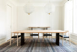 Elegant Dining Room Setting of Modern Ban Dining Table and Console with Bensen Tokyo Chairs