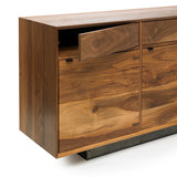 Modern walnut sideboard, open top cubby