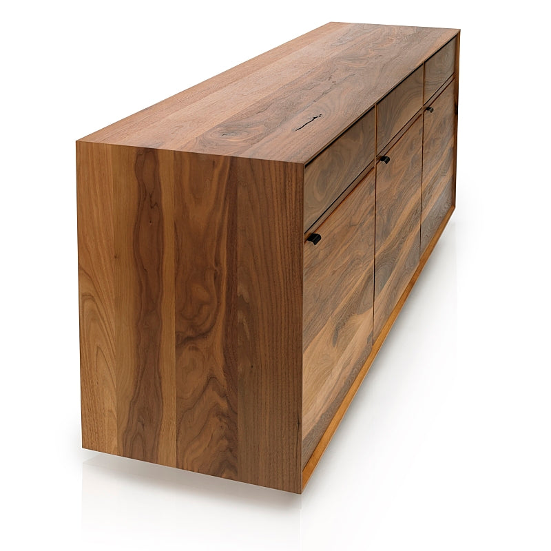 Modern Walnut Sideboard, end view