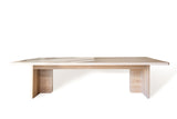 White Oak Extendable Dining Table leaf removed
