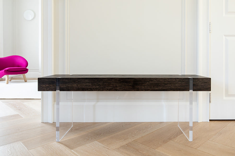 Tillikum Torched Oak bench